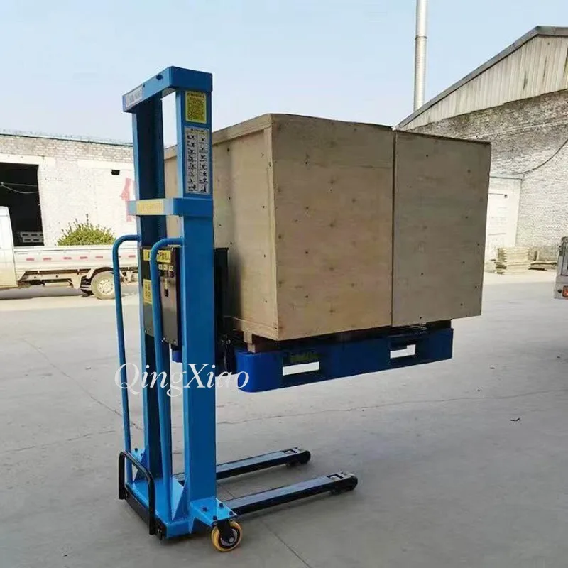 Wholesale Thickened Self Loading Stacker Labor Saving Self Lifting Manual Forklift For Factory Warehouse Cargo Handling