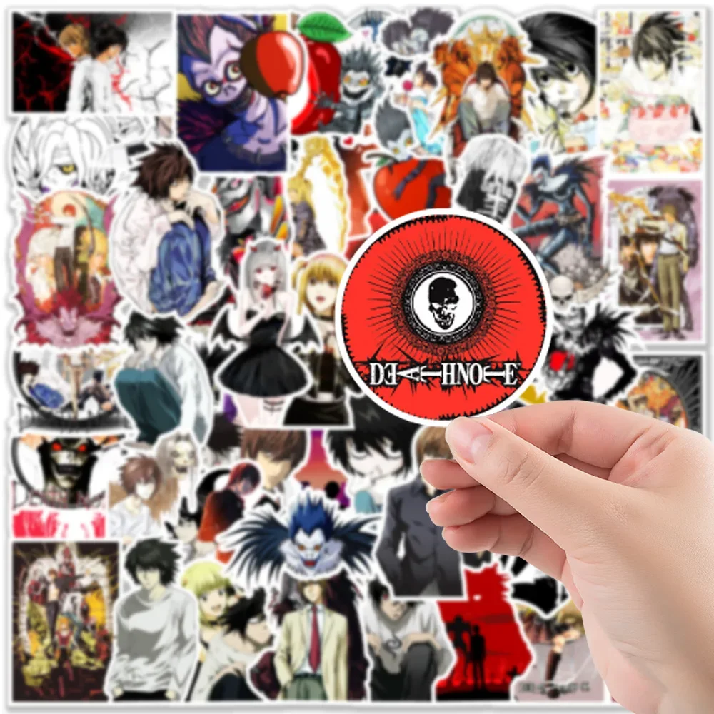 10/50Pcs Cartoon Anime Death Note Stickers Decal Decoration DIY Scrapbook Luggage Laptop Bike Suitcase Car Graffiti Toys