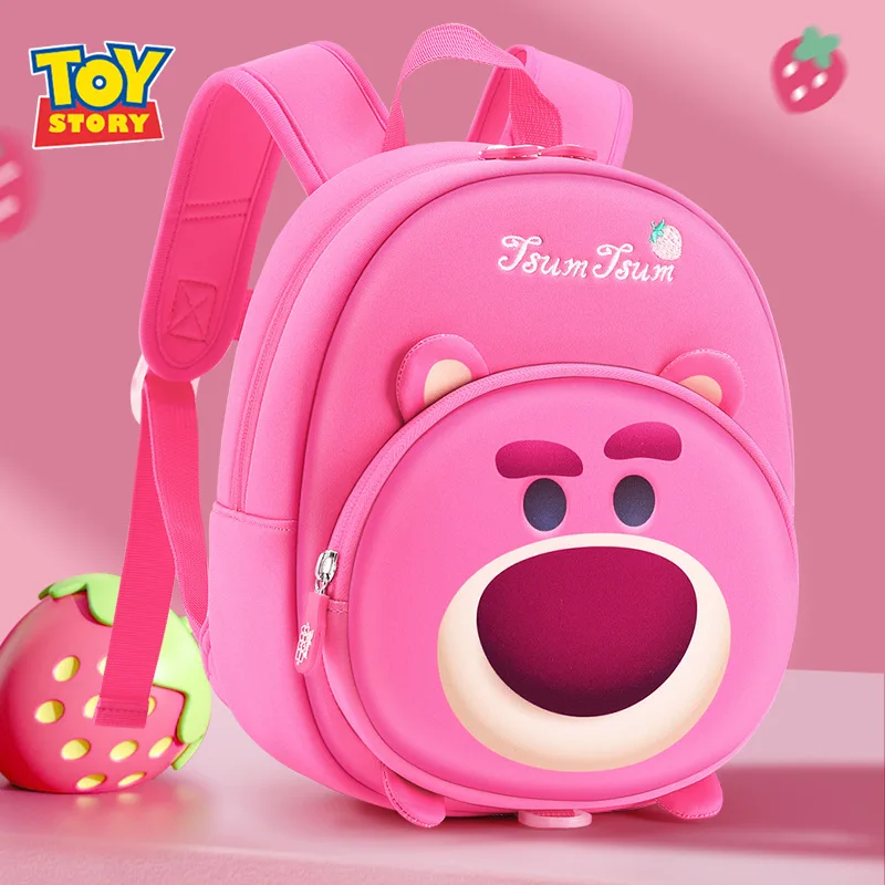 

Disney Kawaii Toy Story Lots-o-huggin Bear Kindergarten Portable Schoolbag Cartoon Anime Leisure Waterproof Children Backpack