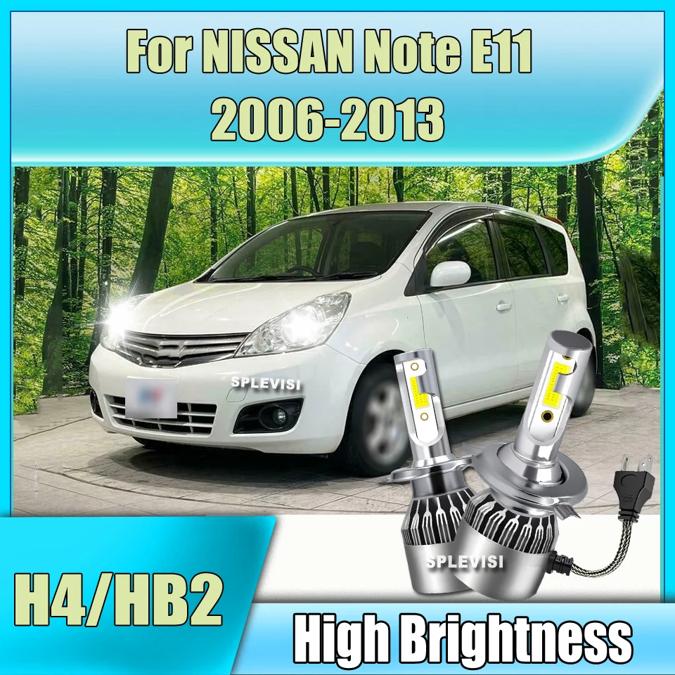 H4 Led Lamp Car Headlight Bulb COB Light For NISSAN Note E11 2006 2007 2008 2009 2010 2011 2012 2013 Long-Distance Illumination