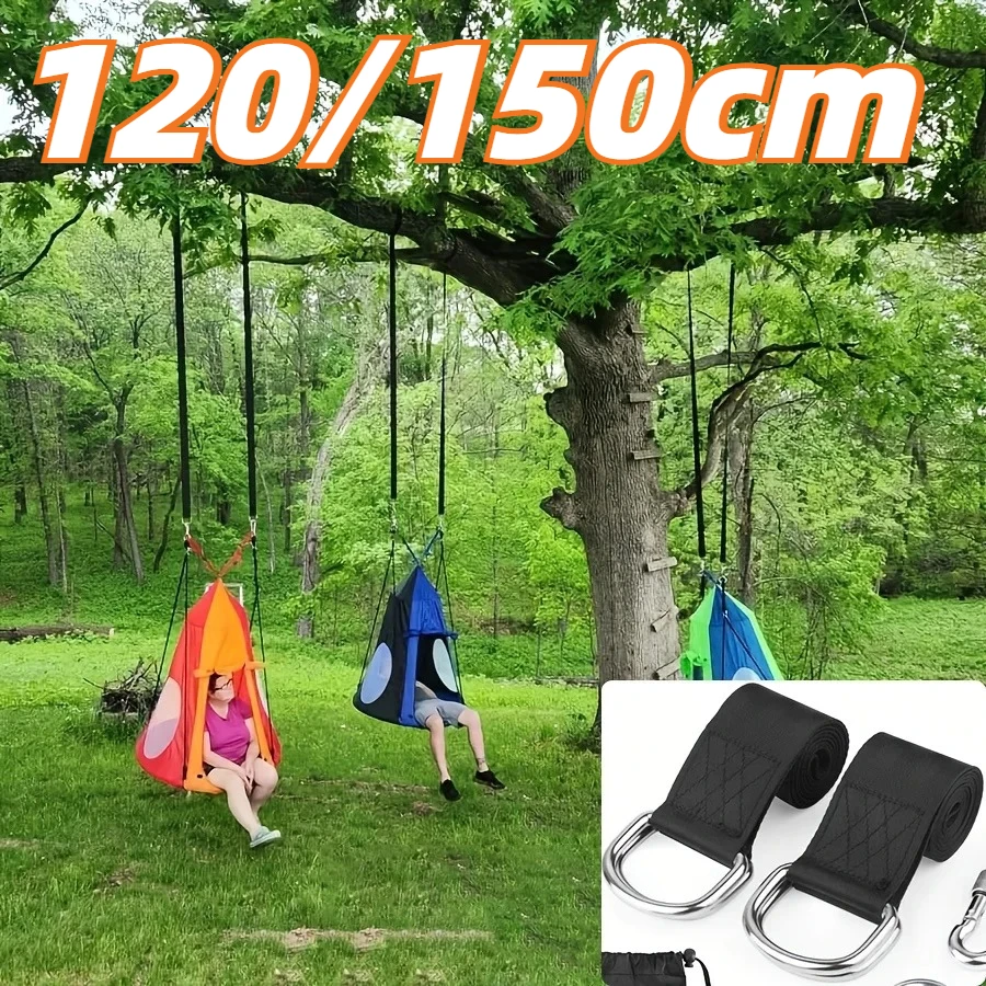 Durable Camping Hammock Slings Featuring Safety Locks, Ideal for Various Outdoor Swing Hammock Accessories in Amusement Parks