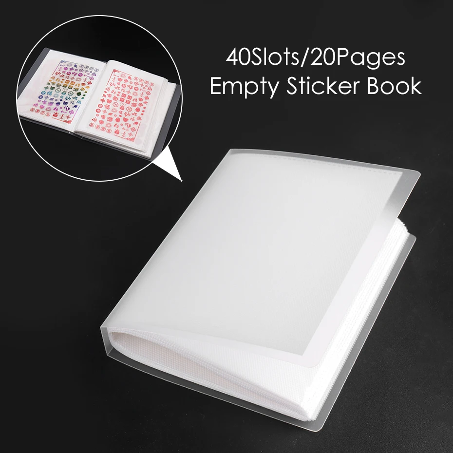 100 Slots leere Nail Art Aufkleber Aufbewahrung Buch Album Ausstellung Abziehbilder Sammeln Organizer Halter Display Notebook Maniküre Werkzeug