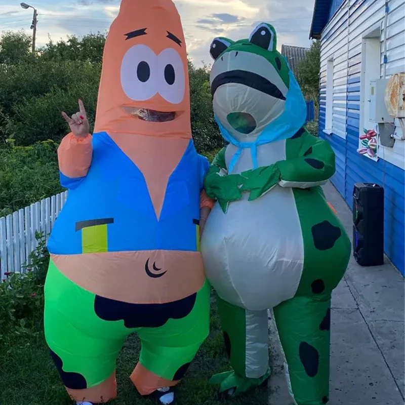 

SpongeBob SquarePants Patrick Star Cosplay Inflatable Costume Halloween Christmas Themed Party Funny Cartoon Frog Cute Costume