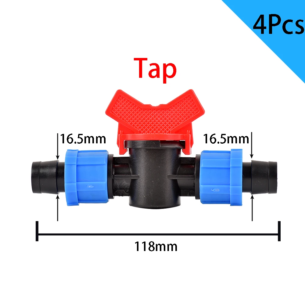 4/8/16 sztuk wąż PE złącza 16mm Tee naprawy łokcia wtyk końcowy Tap armatura zablokowany wąż nawadnianie ogrodu systemu nawadniania