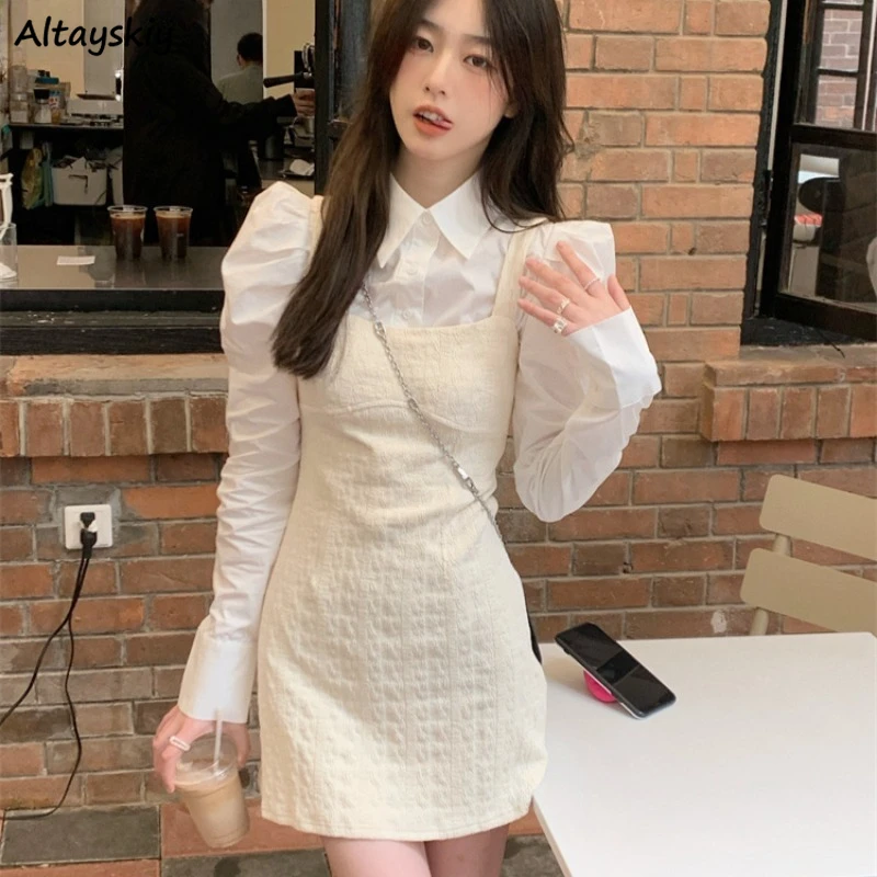 

Summer Dress Women Preppy Cleanfit Korean Style Harajuku All-match Hotsweet Girlish Streetwear Vestidos Mujer Princess Y2k Ins