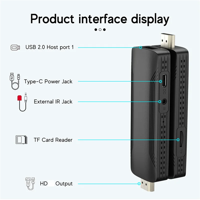 【Top Picks】TV Box Stick Plastic TV Stick Android TV HDR Set Top OS 4K BT5.0 Wifi 6 2.4/5.8G Android 10 Smart Sticks Android Medi