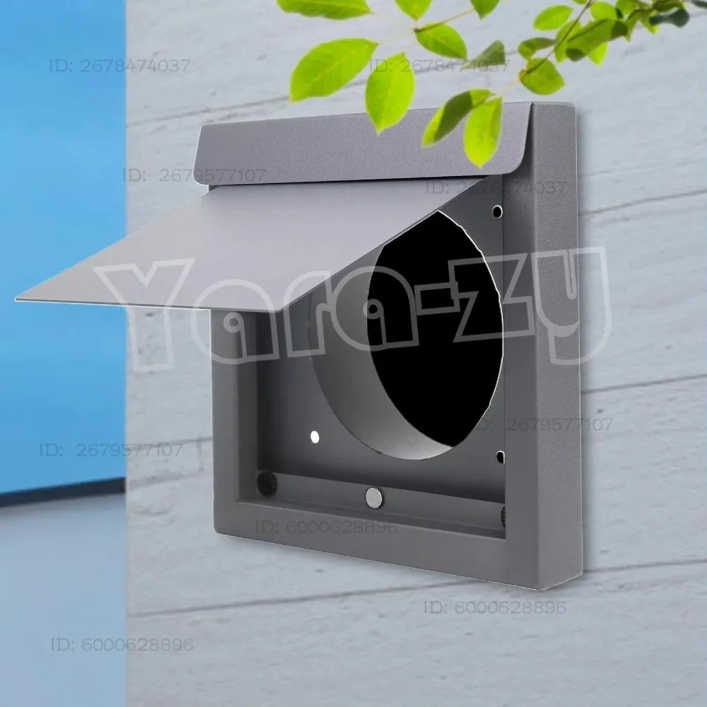 Efficient Metal Dryer Vent Cover Weatherproof 4 Inch Ventilation Grille Anti-Backdraft Safety Exhaust Hood Home Ventilation