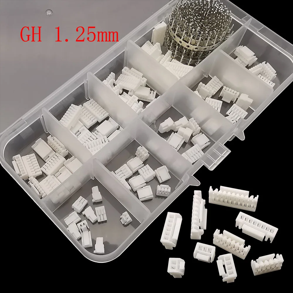 1 صندوق JST SH 1.0 مللي متر/1.25 مللي متر/GH 1.25/ZH 1.5 مللي متر الملعب 2 3 4 5 6 7 8 9 10 دبوس أنثى الإسكان دبوس رأس العقص موصل طرفي