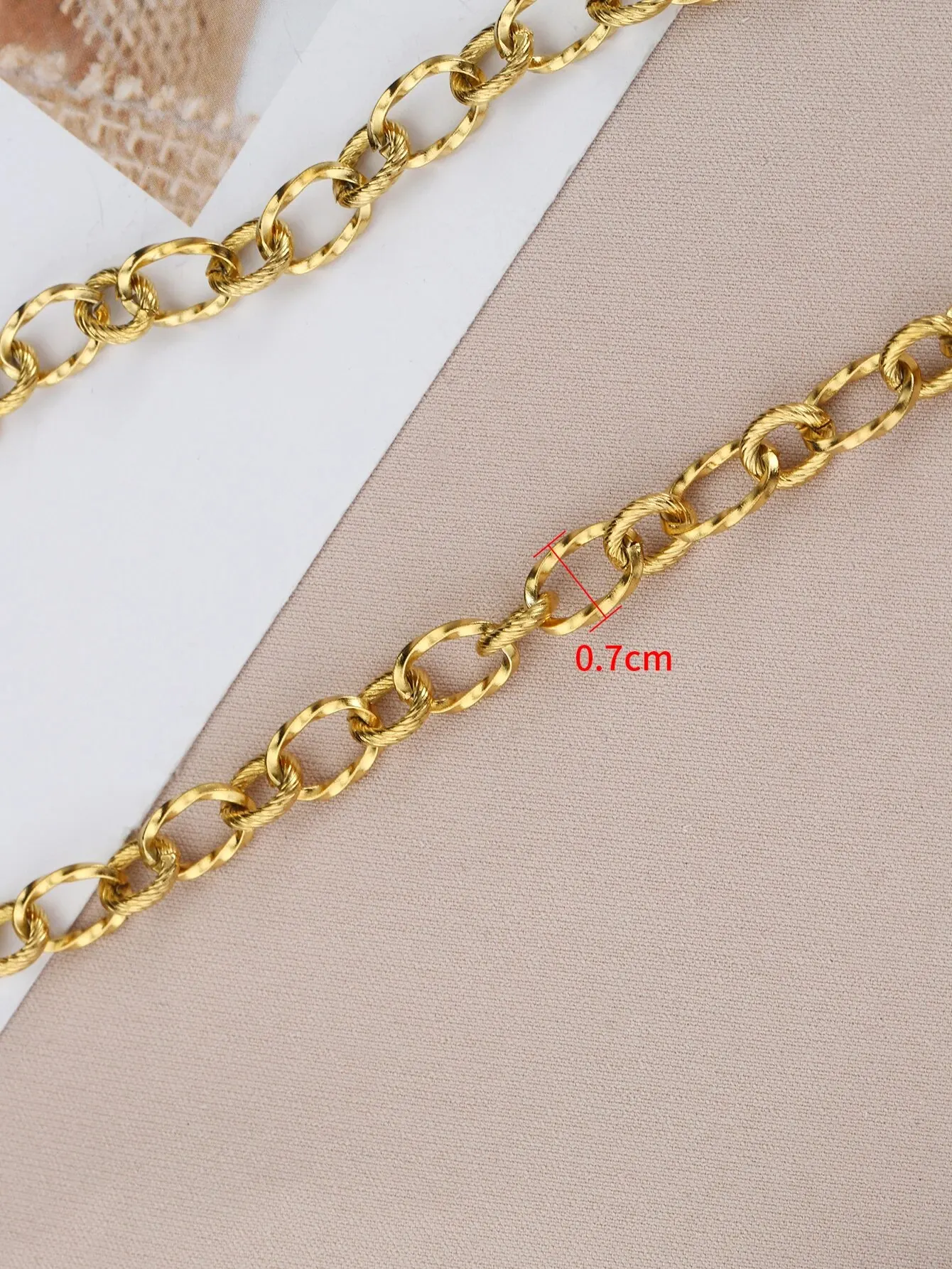 1Meter 7mm Stainless Steel Rolo Cable Chains for Jewelry Making DIY Necklace Bracelet Accessories