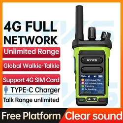 rugged 4g two-way radio ptt walkie-talkie sim card poc radio poc walkie talkie long range 5000km pair