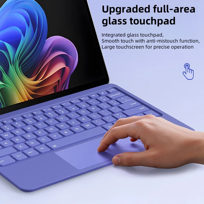 لوحة مفاتيح بلوتوث مغناطيسية لغطاء لوحة المفاتيح Surface Pro مقاس 12 بوصة مع لوحة التتبع وإضاءة خلفية