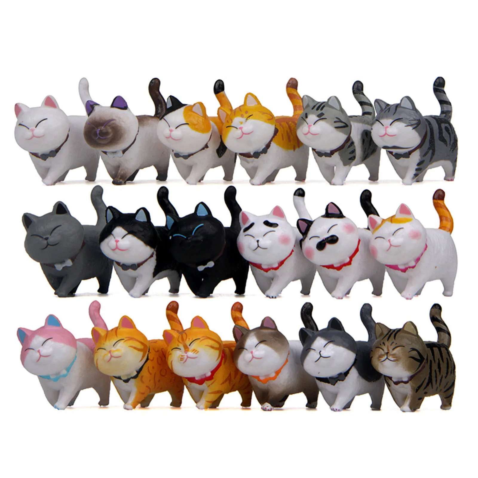 1PC Cute Mini Cat Ornament For Kids Children Baby Garden kitten Ornament Gift Room Decoration Toy Miniature Figurines Home Decor