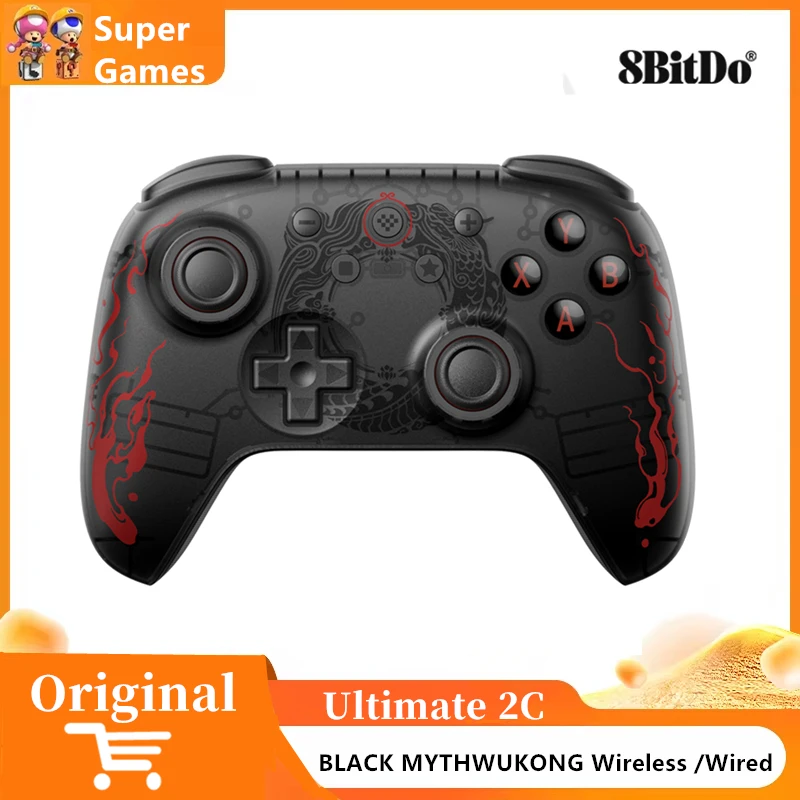 

8BitDo Ultimate 2C Wired BLACK MYTHWUKONG Wireless Gaming Controller For PC Steam Game Accessories Deck Raspberry Pi Accessories