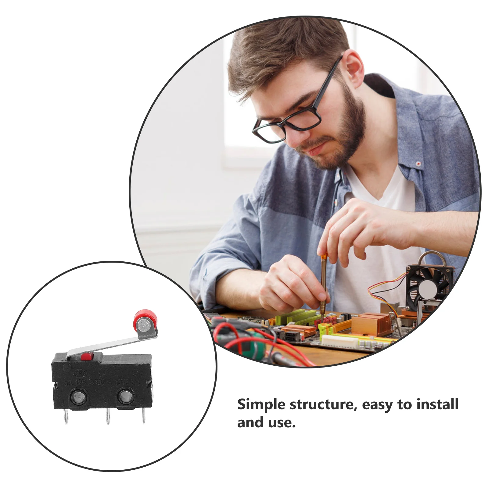 

10 pcs Micro Roller Lever Arm Spdt Snap Action Switch 18Mm 125-250V Black Red Silver 20X6X10Mm 22G Nc Micro On Off Hinge