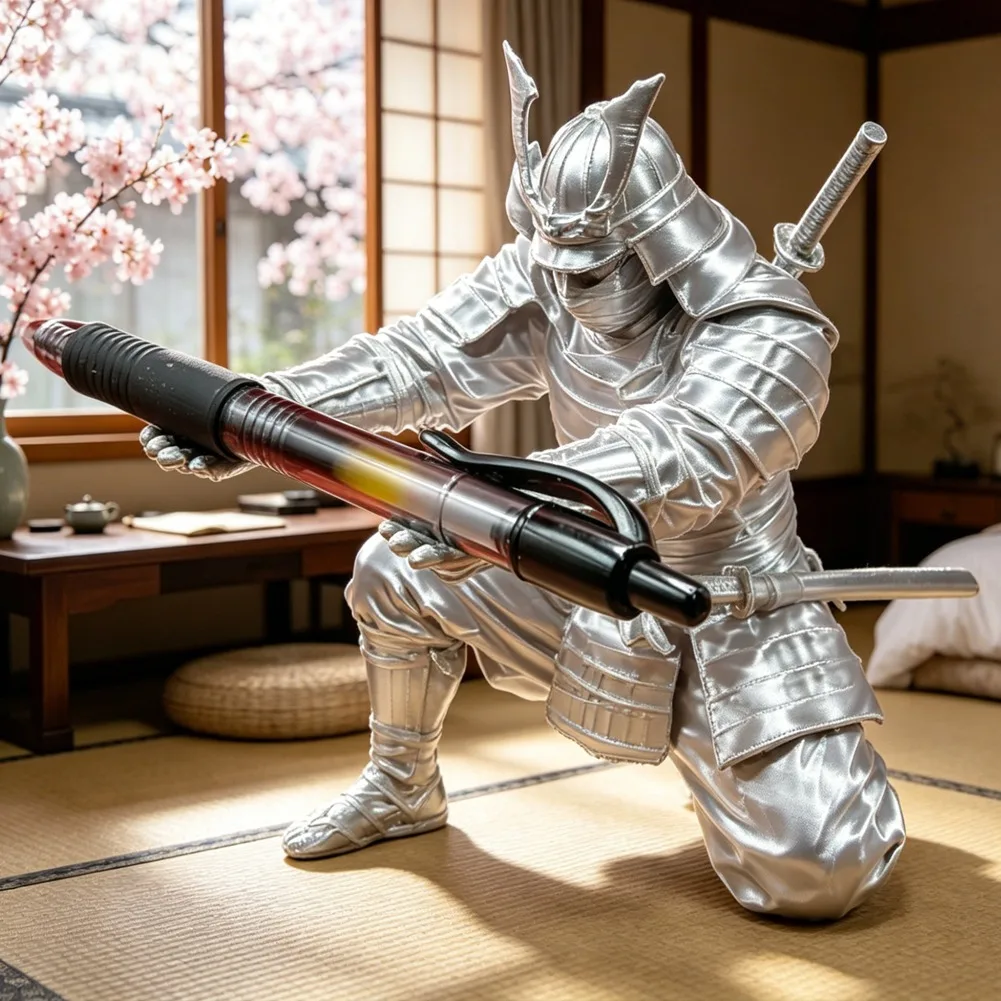 Creative Samurai Pen Holder Japanese Warrior Pencil Rack 3D Printed Stationery Organizer Stand Office Ornament Desk Decor Gift image 3