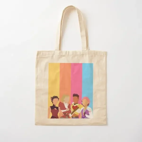 

Best Friend Squad Cotton Canvas Bag Shoulder Bag Printed Fashion Fabric Casual Travel Handbag Shopper Designer Women Reusable