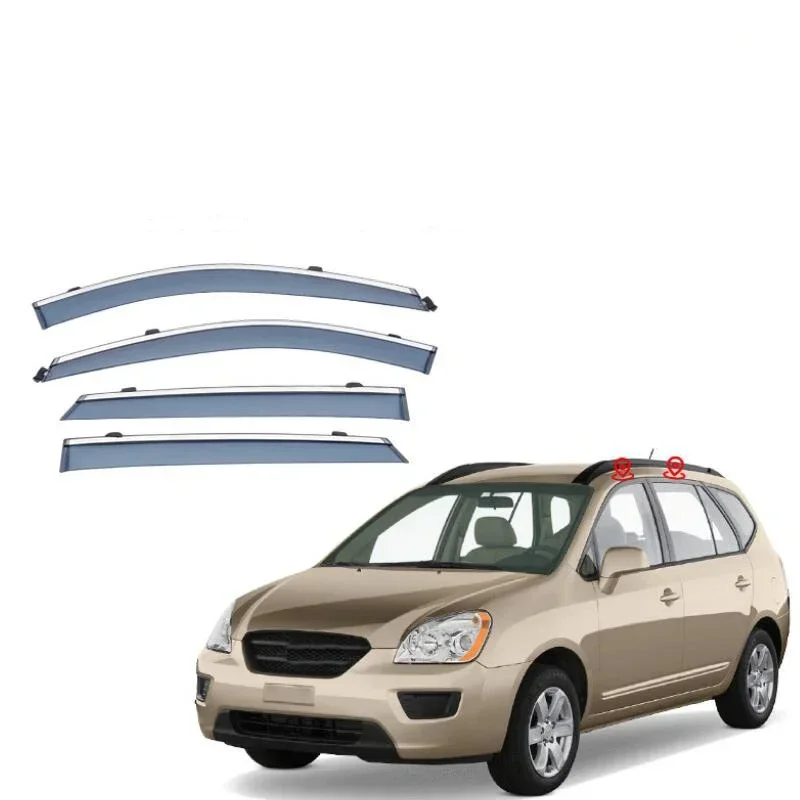 Window Visor Rain Guard Side Window Deflector Weather Shield For Kia Carens 2006 2007 2008 2009 2010 2011 2012 2013 2014 - 2021