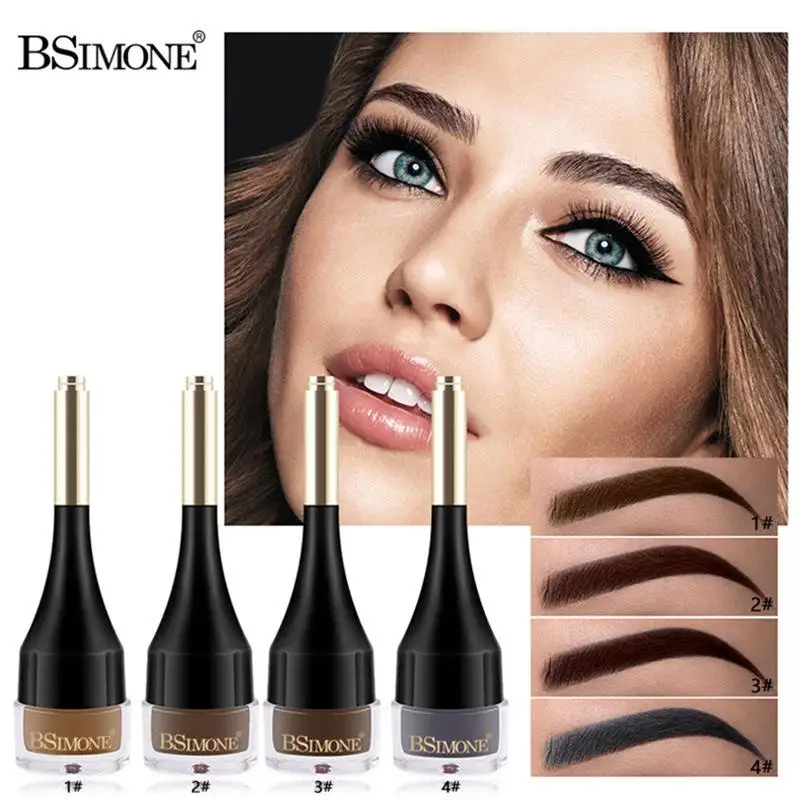 2g 4 colores impermeable de larga duración cojín de aire tinte cejas marrón negro crema para cejas potenciadores Gel maquillaje teñido cejas líquidas