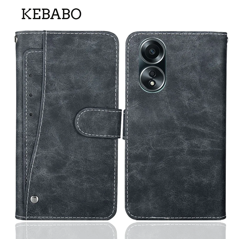 Leather Wallet OPPO A78 4G Case 6.43