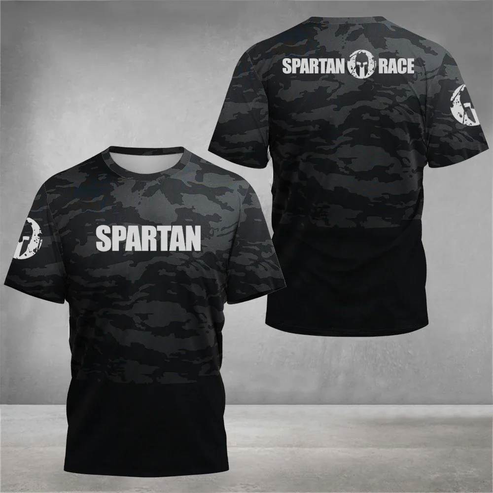 New Selling Sparta Graphic 3D Printed T-shirt Men's Gym Fitness Compression Short Sleeve T-shirt Breathable O Collar T-shirt Top