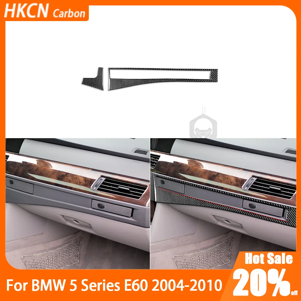

Carbon Fiber Console Dashboard Sides Panel Decals Car Accessories Cover Trim Sticker Modification For Bmw 5 Series E60 2004—2007