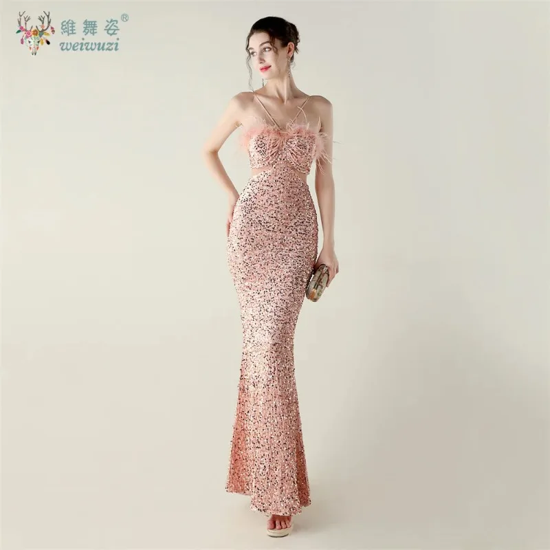 

Сексуальное роскошное свадебное платье, сексуальное платье с рыбьим хвостом, женские элегантные вечерние платья для выпускного вечера с открытой спиной, черное летнее платье макси с блестками, платья