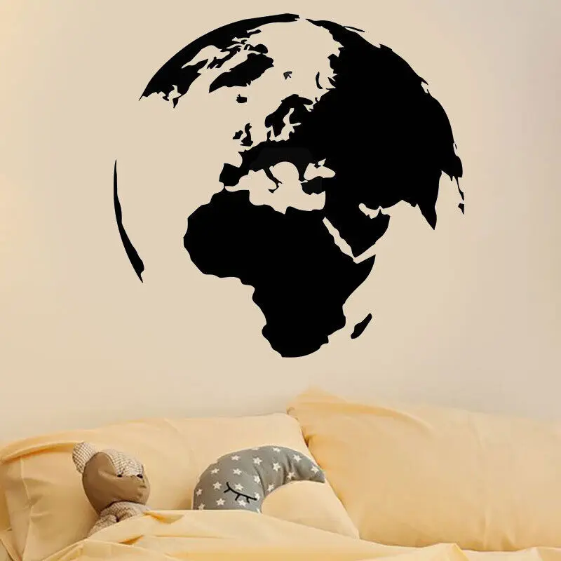 World Map Wall Stickers Round Map Decals Office Space Indoor and Outdoor Perfect Wall Art Stickers Home Fashion Decoration Dt04