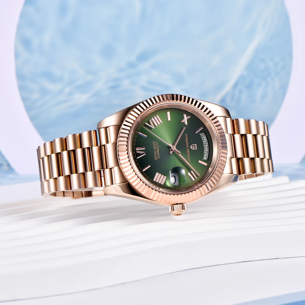 2025 جديد PAGANI DESIGN DD36 ساعات رجالية الذهب الوردي الفاخرة ساعة أوتوماتيكية للرجال ساعة اليد الميكانيكية AR الياقوت مقاوم للماء