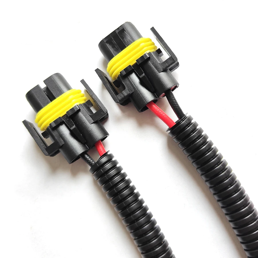 2Pcs 9005 9006 Male Plug To H8 H11 Socket Female Conversion Wiring Harness Connector Car Fog/Headlight Adapter Cable