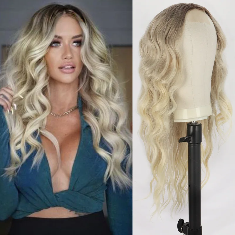 fake-european-american-fashion-small-lace-wig-with-gradient-color-and-long-wavy-synthetic-hair