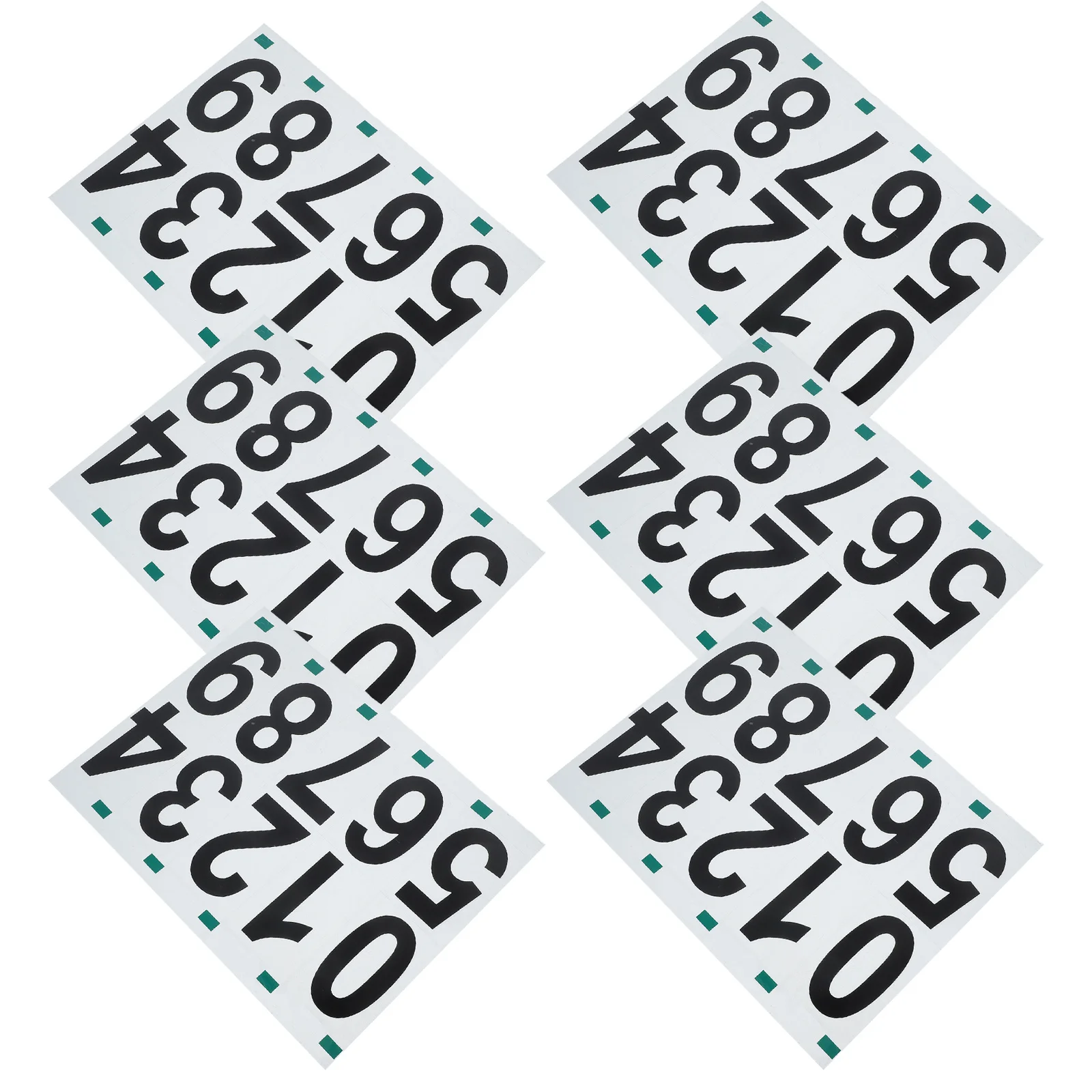 4 Sheet Reflective Number Decals Self Adhesive for Mailbox House Business Outdoor Address Numbers Stickers Number Signs