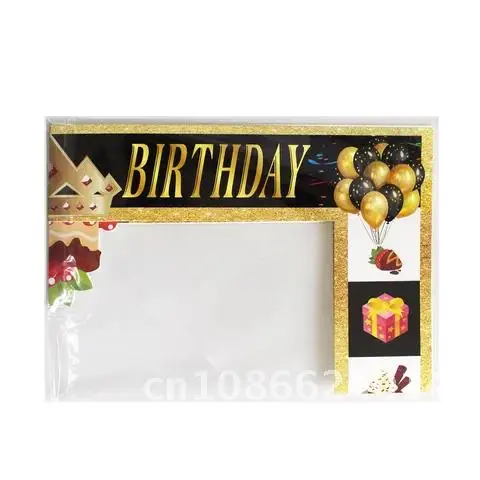 Birthday Party Decoration Paper Photo Booth Frame Kids Boy Girl Adult Man Woman Photobooth Props Happy 30 40 50 60