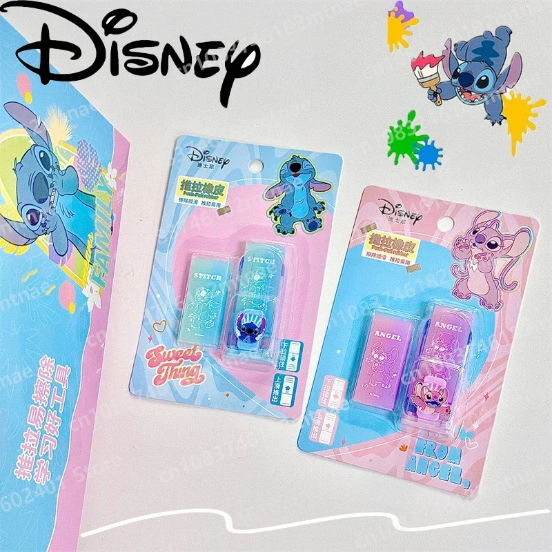 

Disney Stitch Push Pull Erasers Cartoon Eraser Kid Exam Writing Learning Stationery Student Schools Supplies Back To School Gift