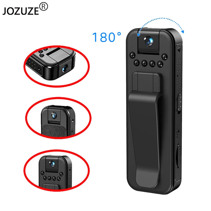 

JOZUZE 2026 New 1080P Mini Camera Portable Small Digital Video Recorder Police BodyCam Infrared Night Vision Miniature Camcorder