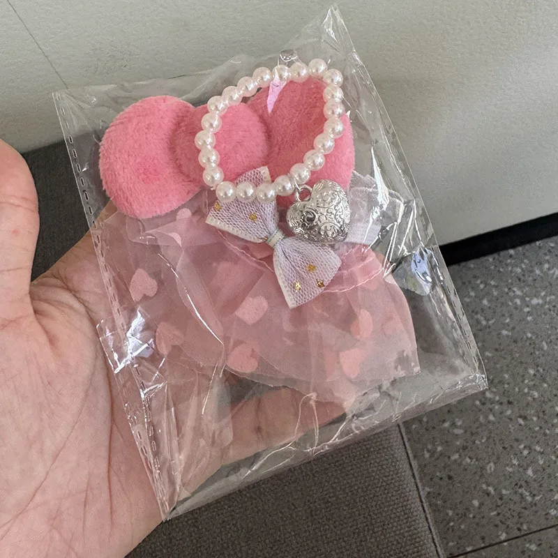 15/17cm labubu ídolo boneca bonito sentado festa tweed tule saia conjunto para gen1 2 3 labubu acessórios de roupas