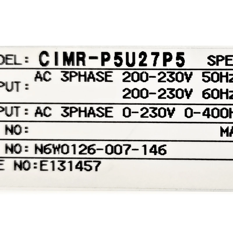 Nowy falownik CIMR-P5U27P5 Yaskawa 1 rok gwarancji w magazynie