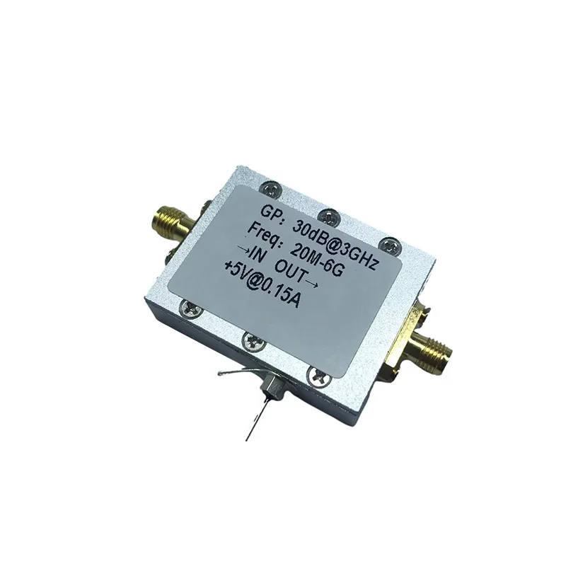 20M-6G Broadband RF Low Noise Amplifier　High Gain30dB LNA Microwave Amplification Receiving Amplification