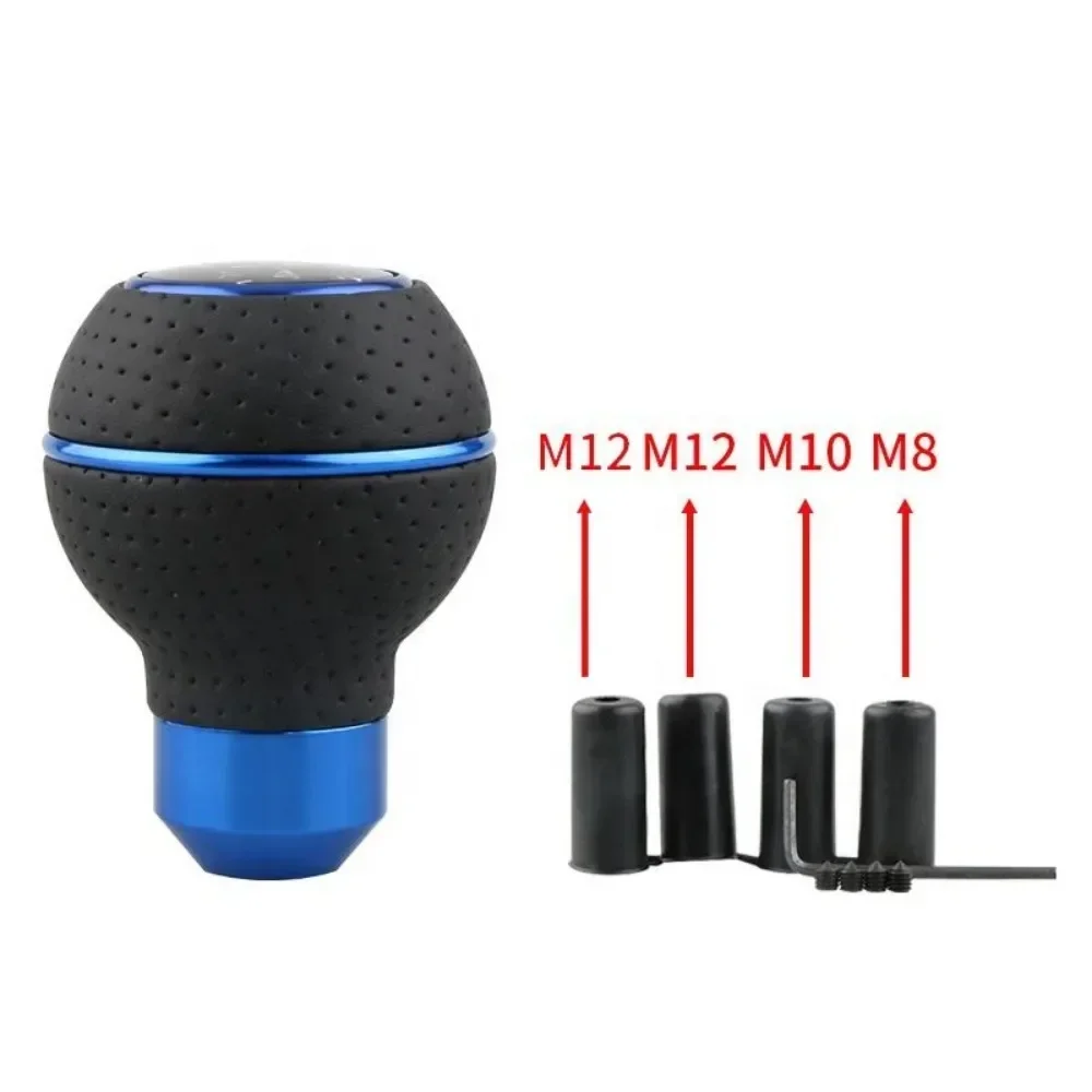 

5 Speed Shift Knob Gear Stick Leather Shifter Lever Shifting Transmission Fit Most Manual Cars Trucks SUV Vehicle