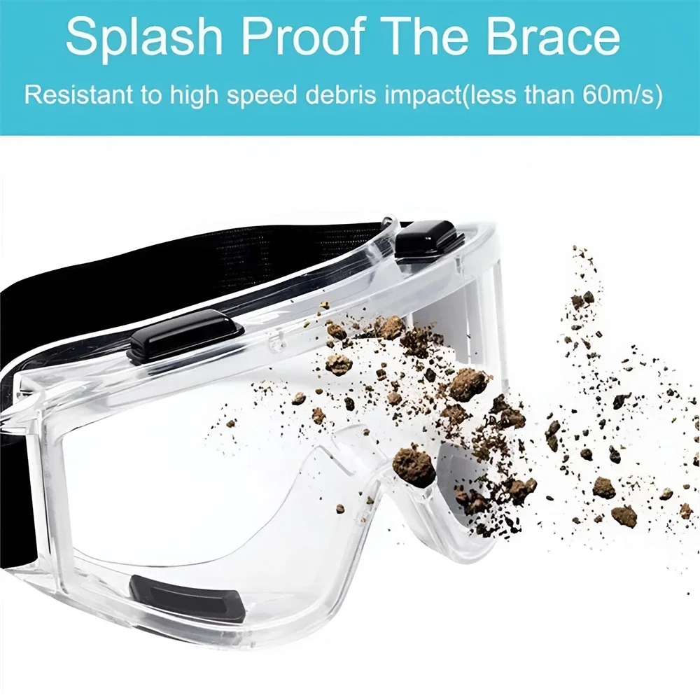 Safety Goggle Anti Splash Dust Proof Work Lab Eyewear Eye Protection Industrial Research Safety Glasses Clear Lens Welding