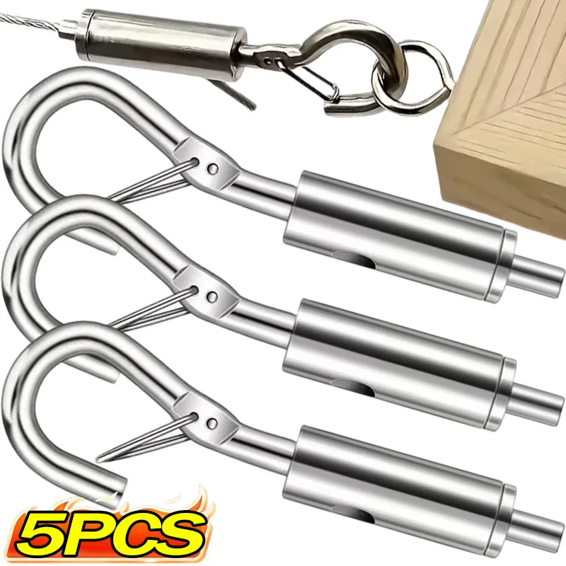 

Крюк-фиксатор из нержавеющей стали с пружиной, регулируемый, для подвешивания штор, тросов, палаток, ограждений, бельевых веревок, такелажных работ