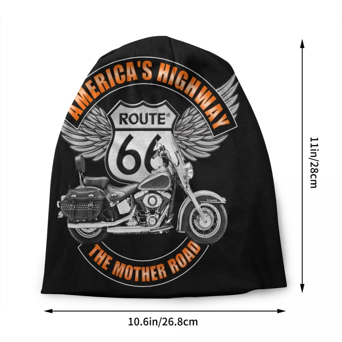 Americas Highway Route 66 cappelli con cofano cappello da lavoro a maglia da strada per donna uomo inverno caldo USA Highway Skullies berretti berretti