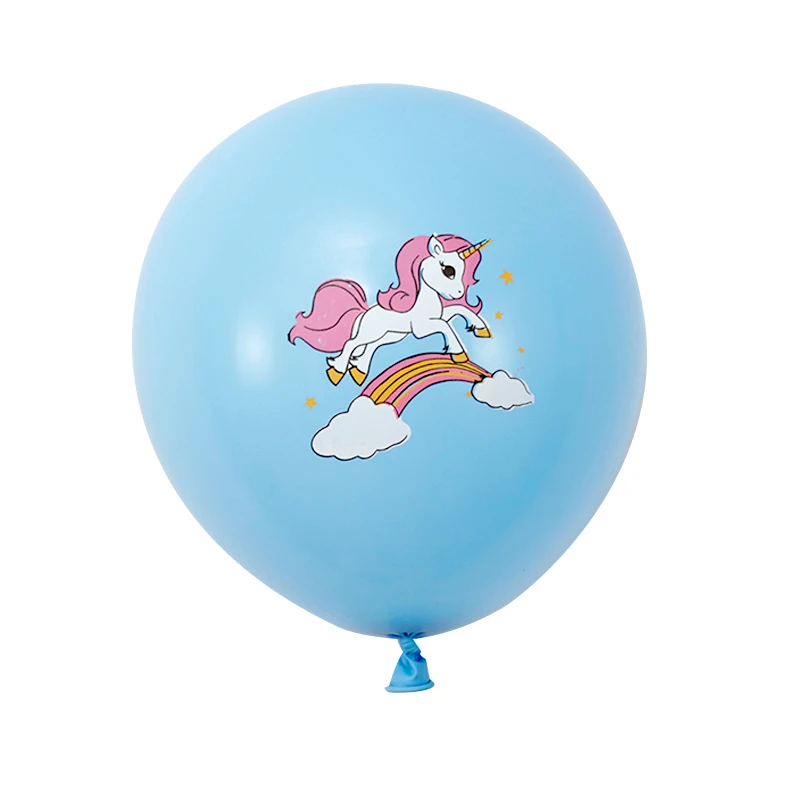 16 قطعة من بالونات اللاتكس بألوان قوس قزح يونيكورن مقاس 12 بوصة للأطفال، زينة حفلات أعياد الميلاد، استحمام الطفل، ألعاب الحفلات #2