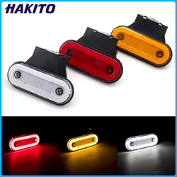6/8/10PCS 12V 24V LED Side Marker Light Yellow White Red For Trucks Clearance Lights Trailer Indicators Turn Signal Lamp