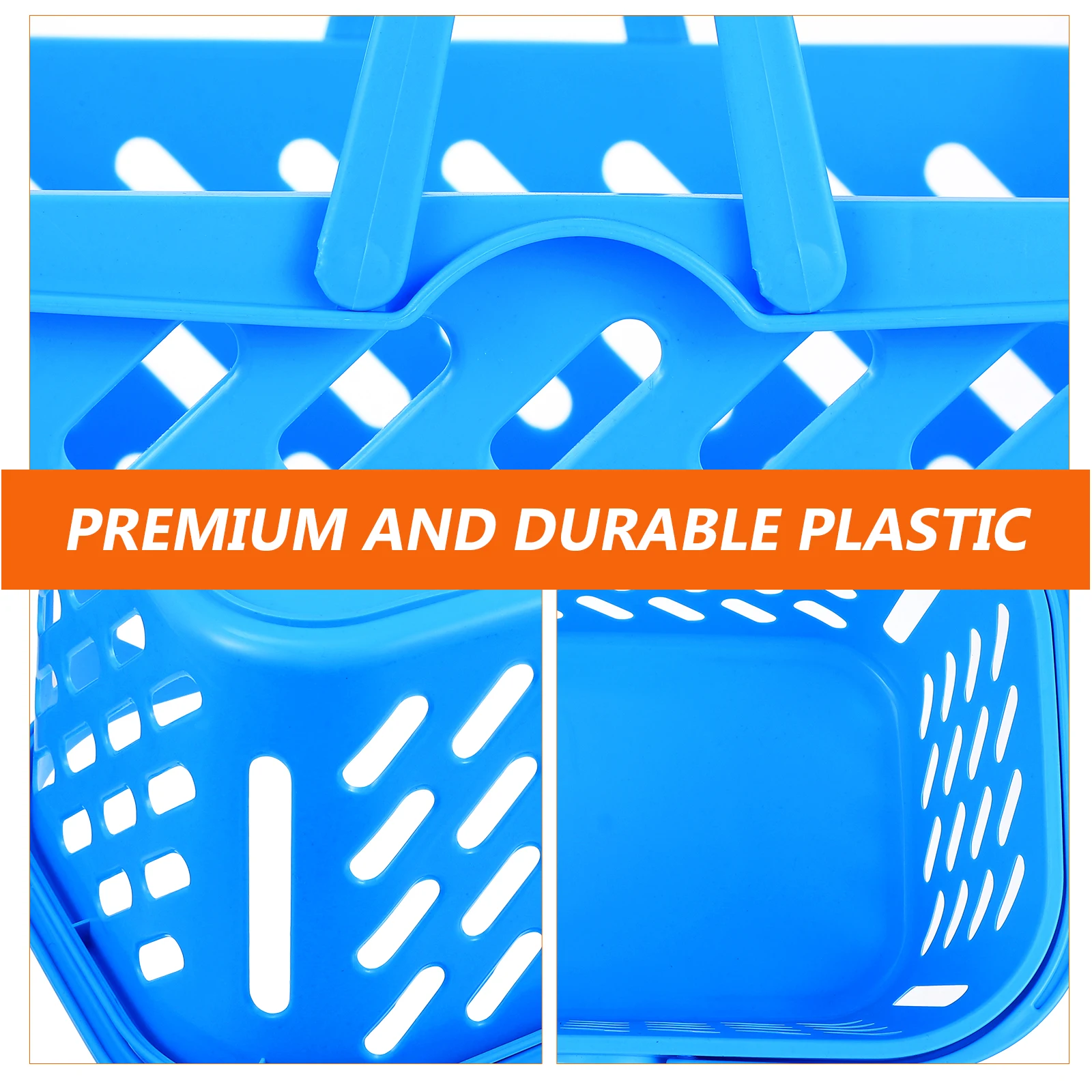 

2 pcs Lake Basket Shopping Basket With H For Home Plastic Baskets Mini Size Reusable Storage Laundry Kids Room Portable H