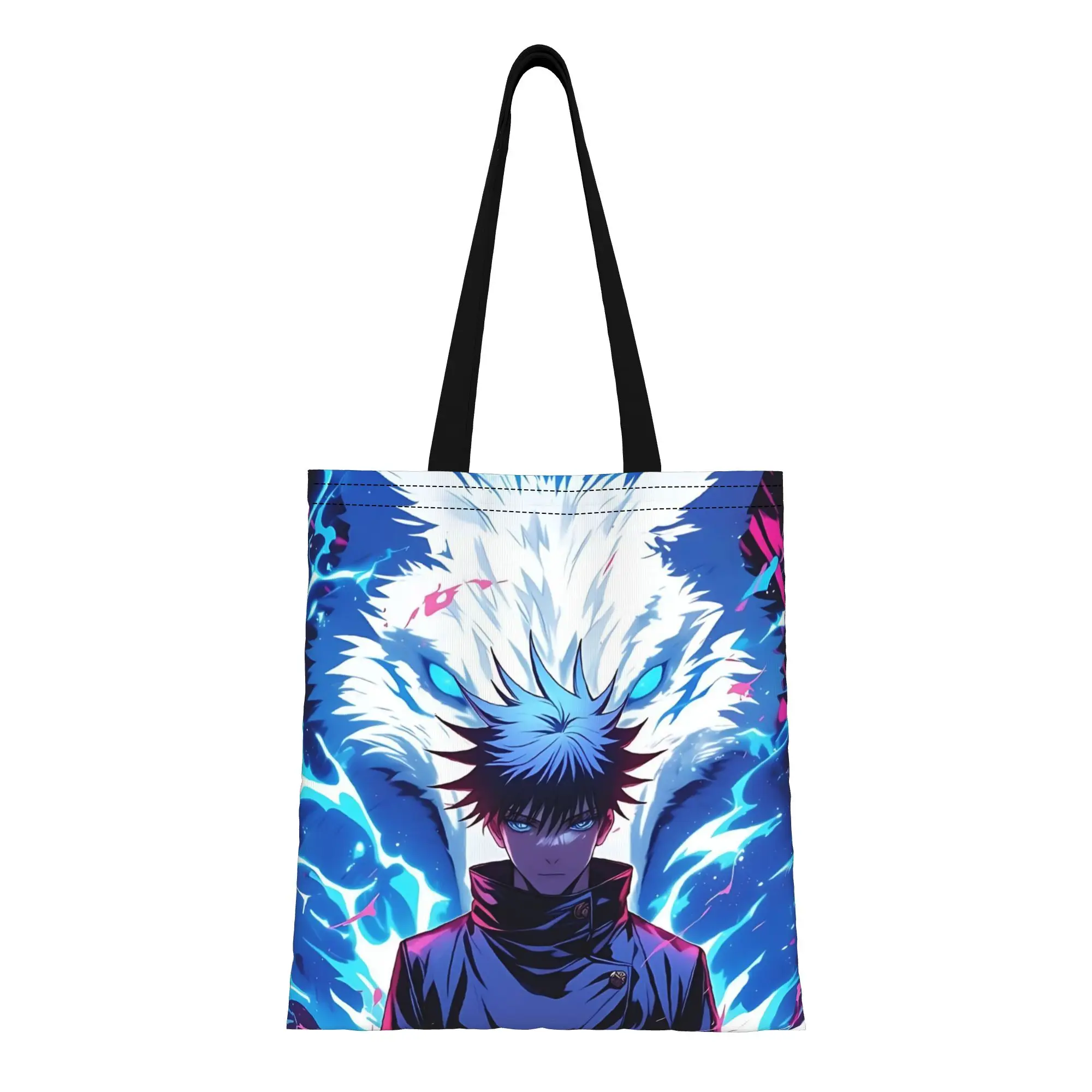 

Back to school season Megumi Fushiguro (7) Jujutsu Kaisen Canvas Tote Bag Perfect for Travel Women's Top-Handle Bags