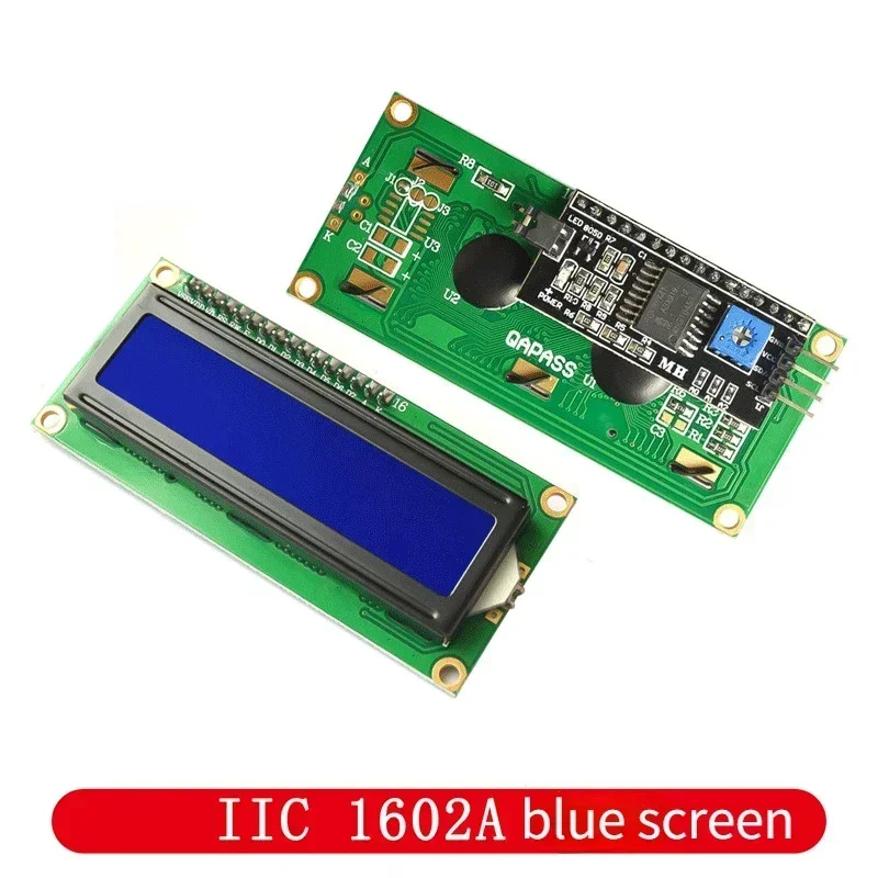 LCD1602 1602 LCD Module Blue / Yellow Green Screen 16x2 Character LCD Display PCF8574T PCF8574 IIC I2C Interface 5V Cables