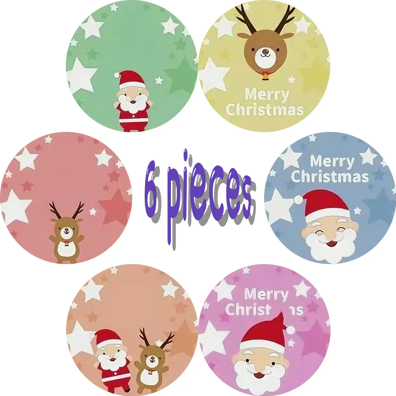 6-piece set - wooden coaster for desktop protection, anti slip and heat-resistant dining table decoration