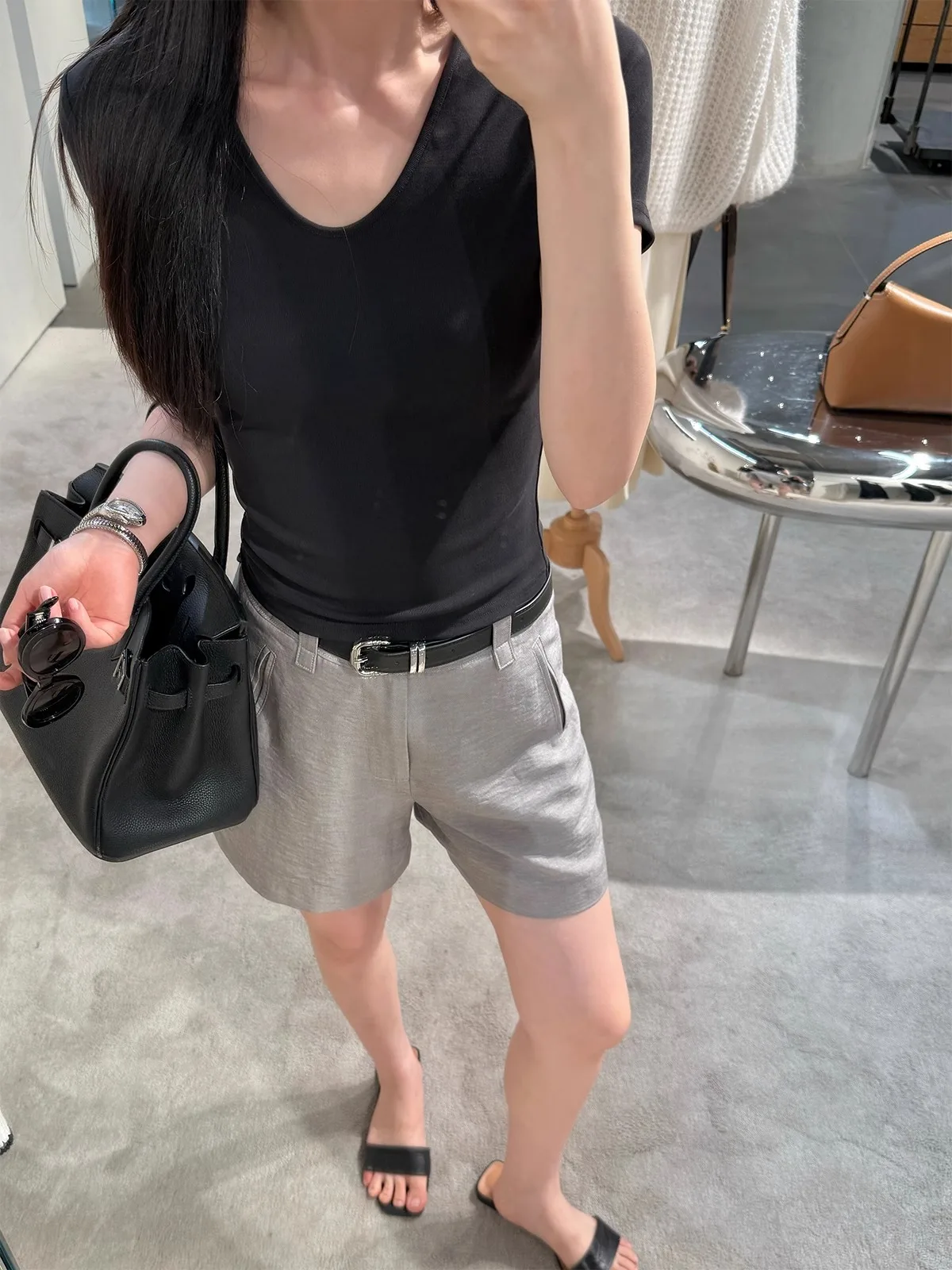 

Брюки с высокой талией и поясом Han Haax, повседневные женские прямые брюки из тонкого полиэстера и лиоцелла для лета