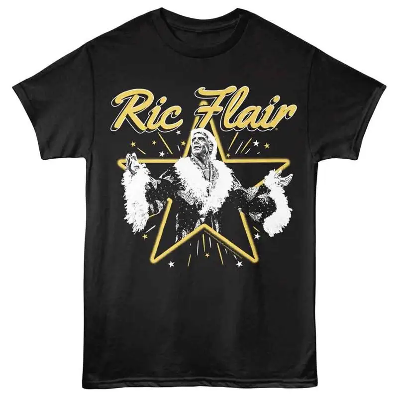 

Ric Flair - The Star - American Classics - Black Adult Short Sleeve T-Shirt