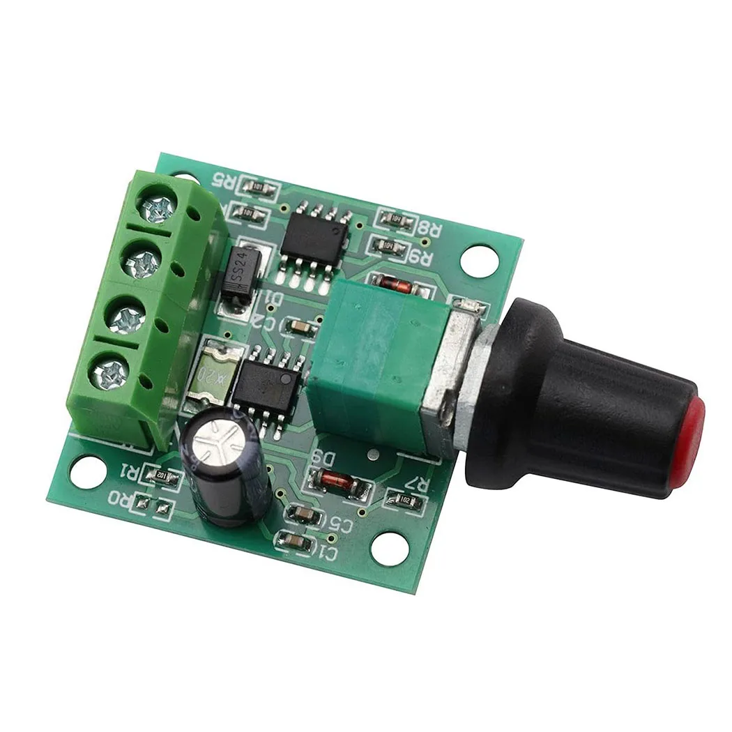 PWM Low Voltage Motor Speed Controller DC 1.8V/3V/5V/6V/12V 2A 1803BK 1803B Adjustable Driver Switch with Speed Control Knob